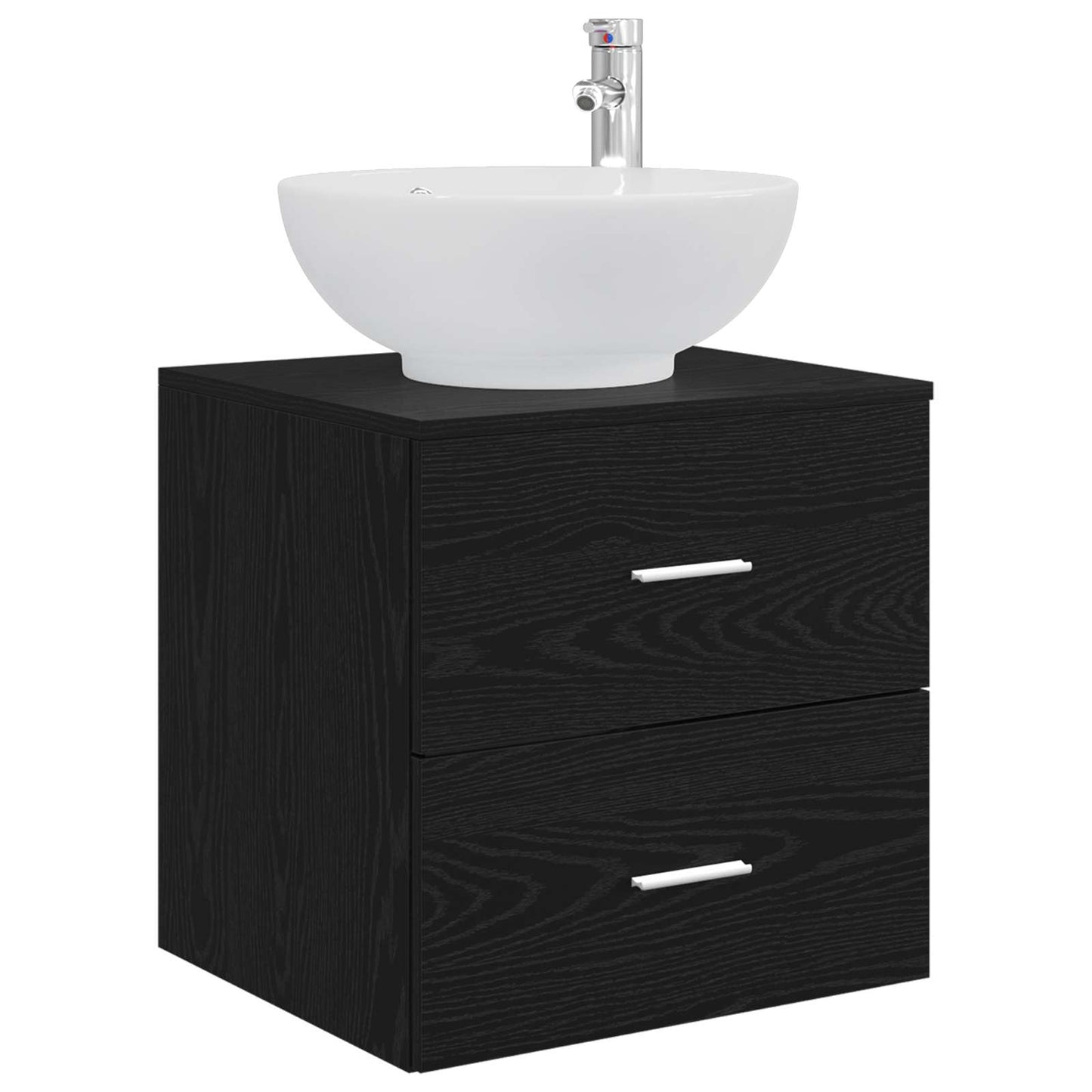 Bathroom Furniture Set 5 pcs Black Oak