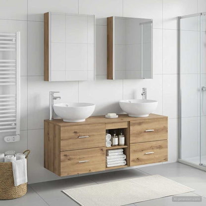 Bathroom Furniture Set 5 pcs Artisan Oak