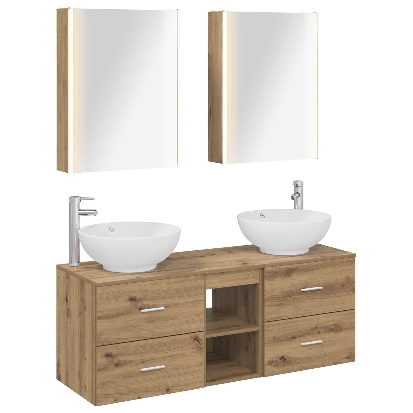 Bathroom Furniture Set 5 pcs Artisan Oak
