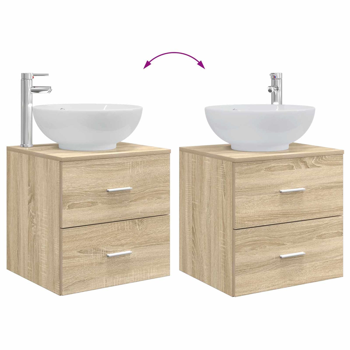 Bathroom Furniture Set 4 pcs Sonoma Oak