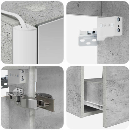 Bathroom Furniture Set 4 pcs Concrete Grey