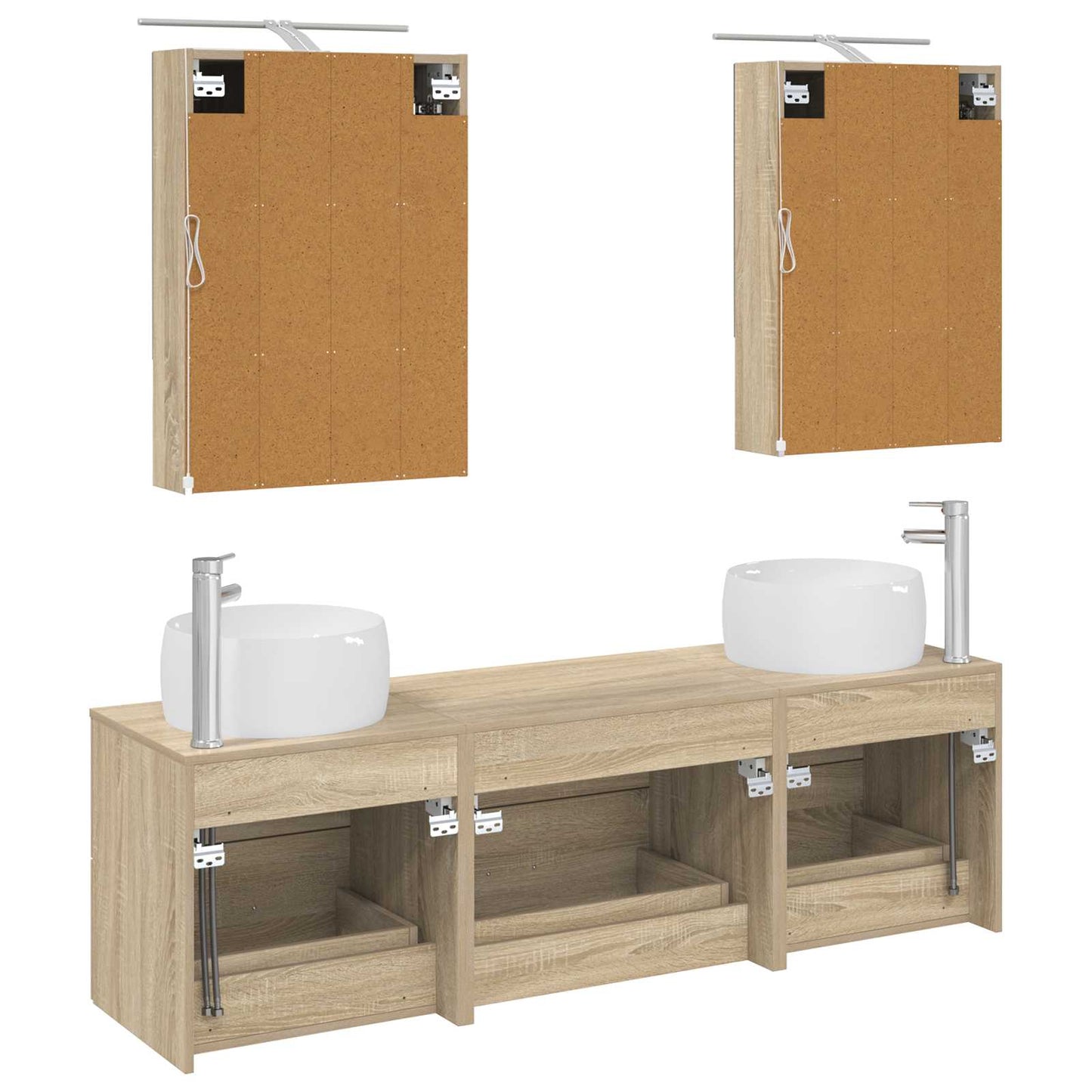 Bathroom Furniture Set 5 pcs Sonoma Oak