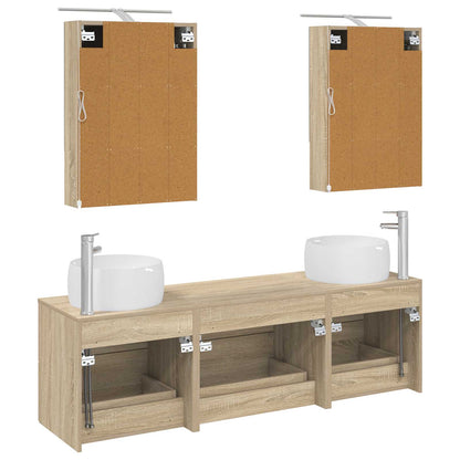 Bathroom Furniture Set 5 pcs Sonoma Oak