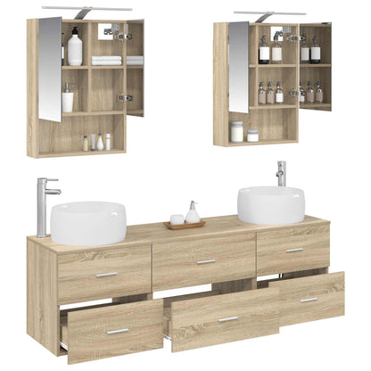 Bathroom Furniture Set 5 pcs Sonoma Oak