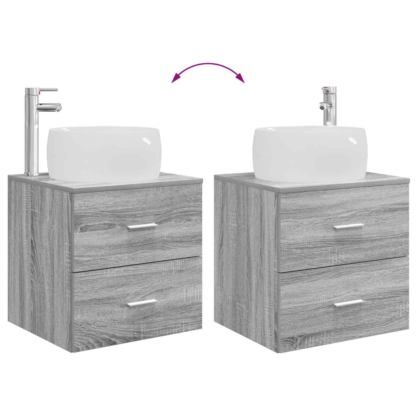 Bathroom Furniture Set 5 pcs Grey Sonoma