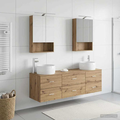Bathroom Furniture Set 5 pcs Artisan Oak