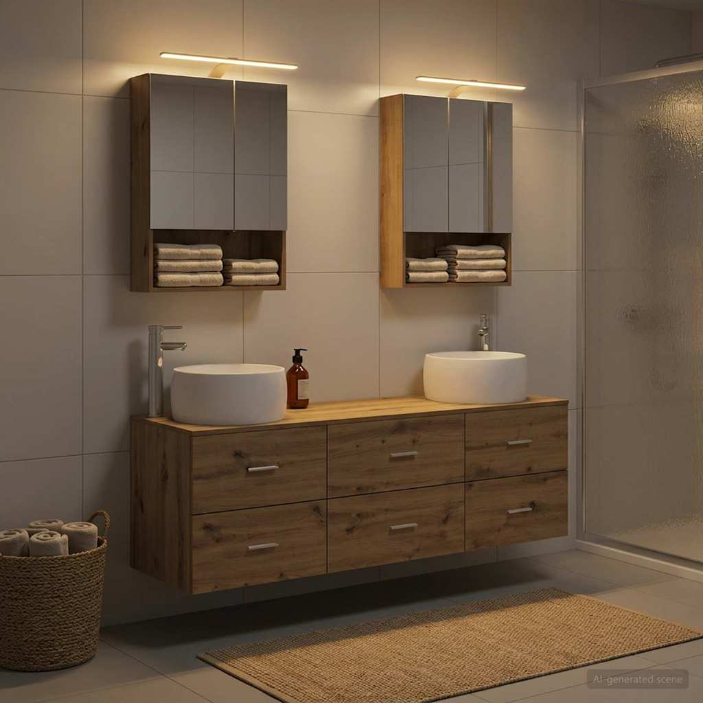 Bathroom Furniture Set 5 pcs Artisan Oak