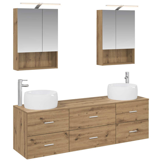 Bathroom Furniture Set 5 pcs Artisan Oak