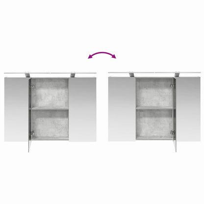 Bathroom Furniture Set 4 pcs Concrete Grey