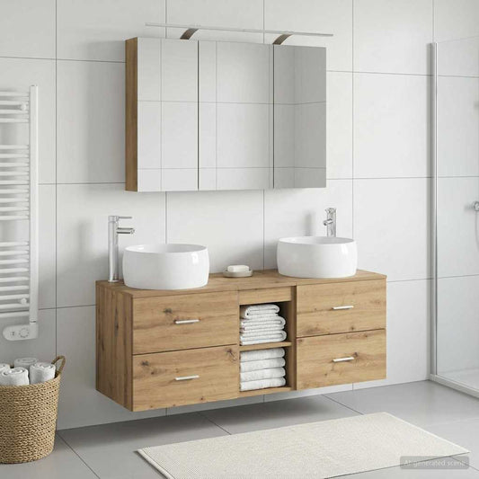 Bathroom Furniture Set 4 pcs Artisan Oak