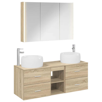 Bathroom Furniture Set 4 pcs Sonoma Oak