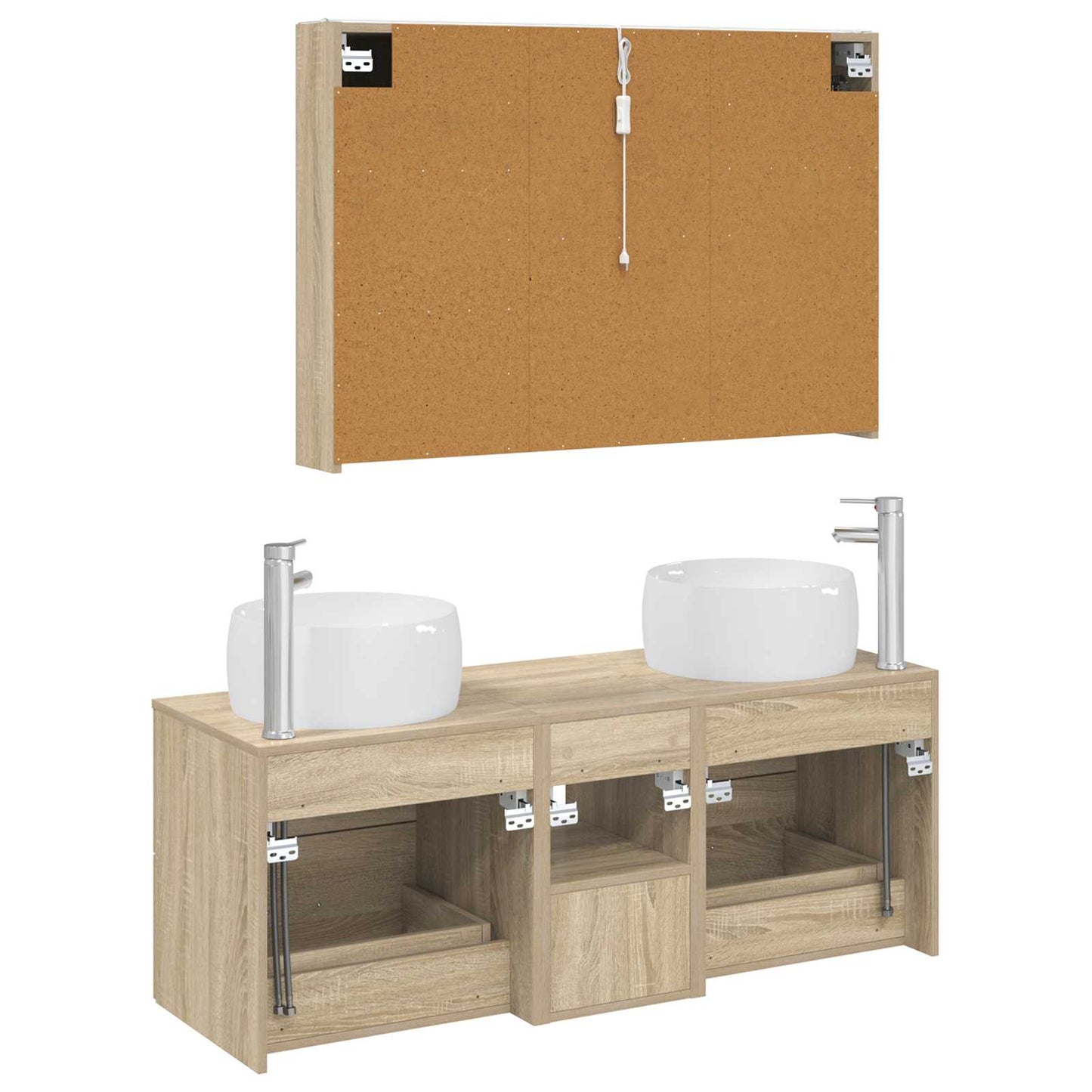 Bathroom Furniture Set 4 pcs Sonoma Oak