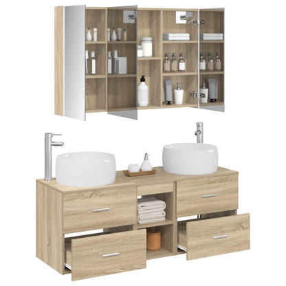 Bathroom Furniture Set 4 pcs Sonoma Oak