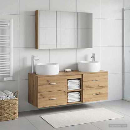 Bathroom Furniture Set 4 pcs Artisan Oak