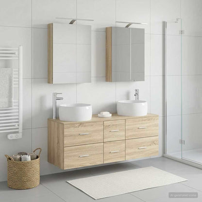 Bathroom Furniture Set 5 pcs Sonoma Oak