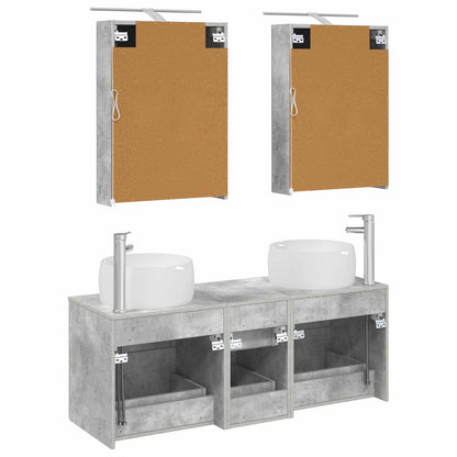 Bathroom Furniture Set 5 pcs Concrete Grey