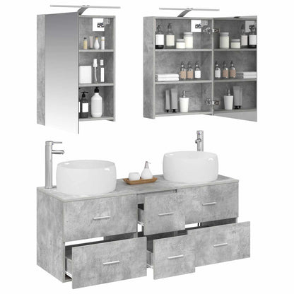 Bathroom Furniture Set 5 pcs Concrete Grey