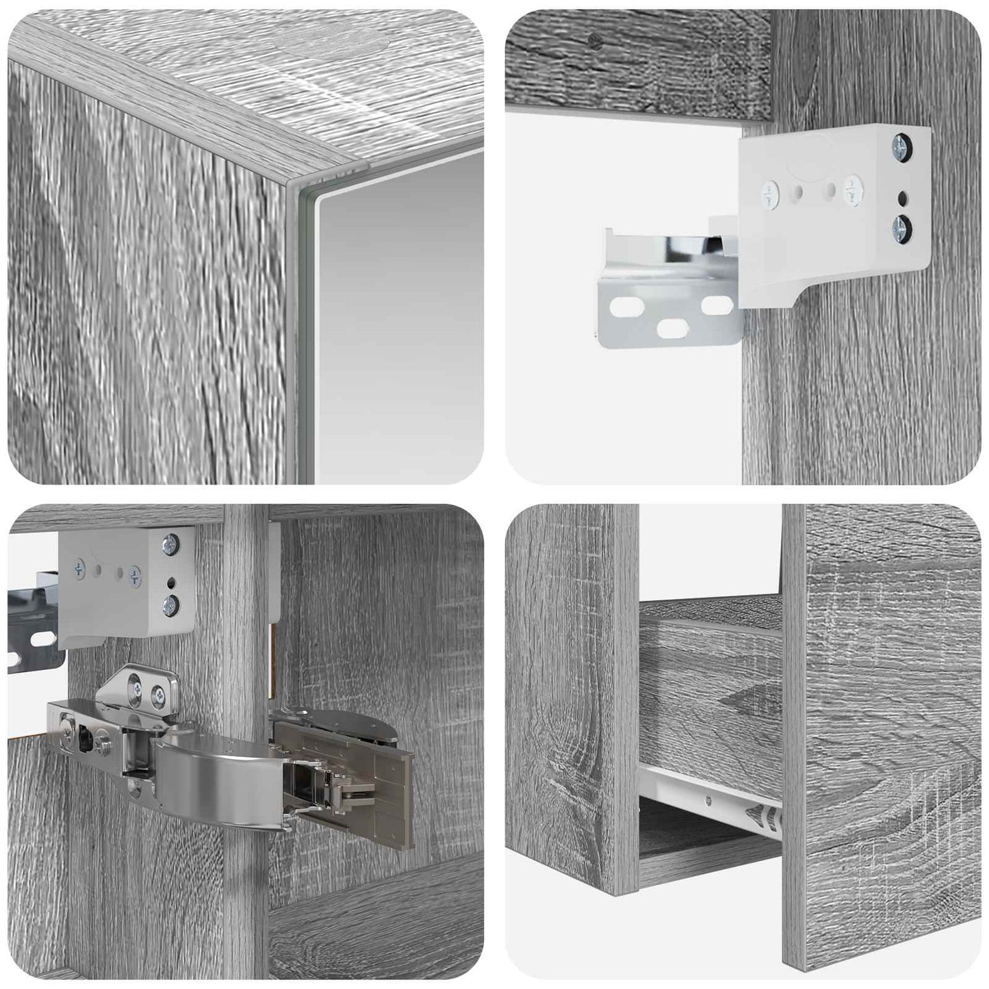 Bathroom Furniture Set 5 pcs Grey Sonoma