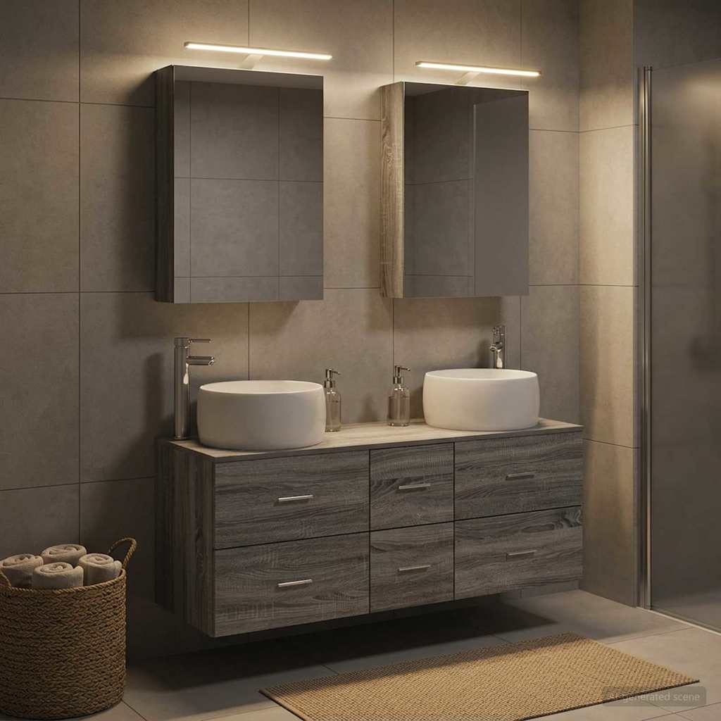 Bathroom Furniture Set 5 pcs Grey Sonoma