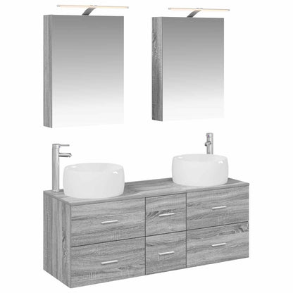 Bathroom Furniture Set 5 pcs Grey Sonoma