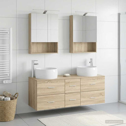 Bathroom Furniture Set 5 pcs Sonoma Oak