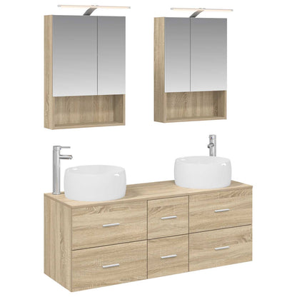 Bathroom Furniture Set 5 pcs Sonoma Oak