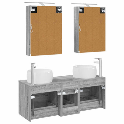 Bathroom Furniture Set 5 pcs Grey Sonoma