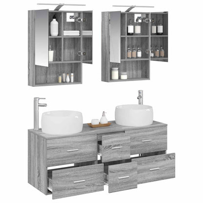 Bathroom Furniture Set 5 pcs Grey Sonoma