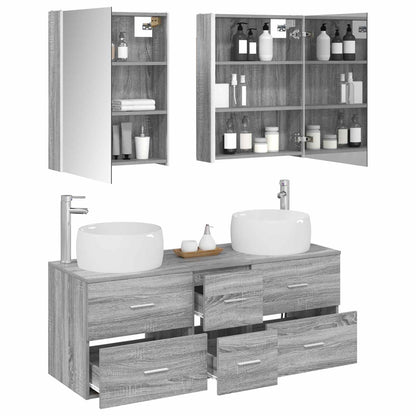 Bathroom Furniture Set 5 pcs Grey Sonoma