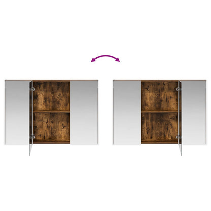 Bathroom Furniture Set 4 pcs Smoked Oak