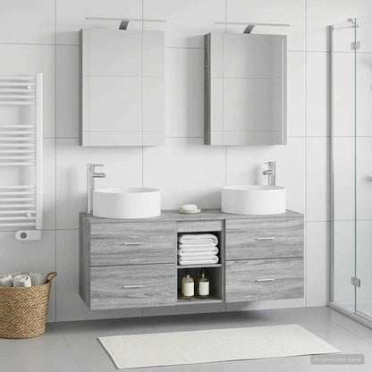 Bathroom Furniture Set 5 pcs Grey Sonoma