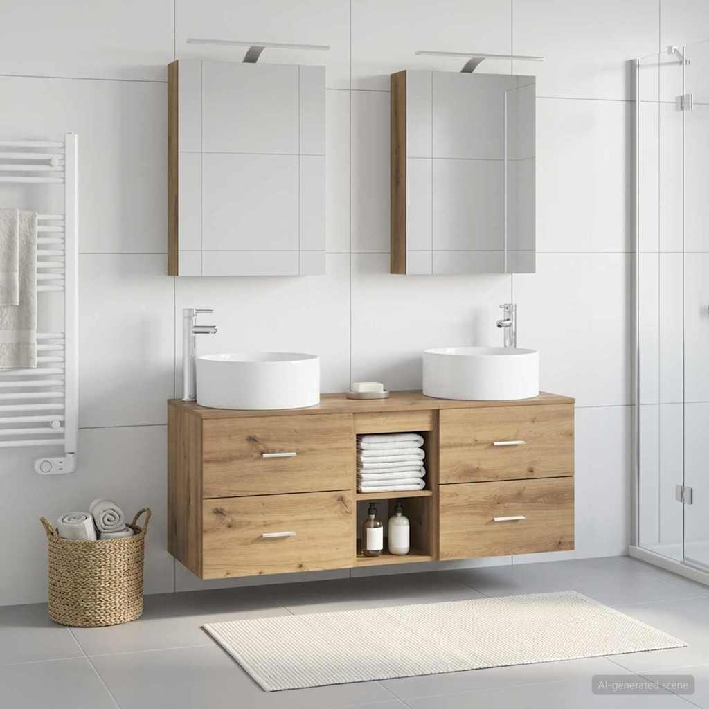 Bathroom Furniture Set 5 pcs Artisan Oak