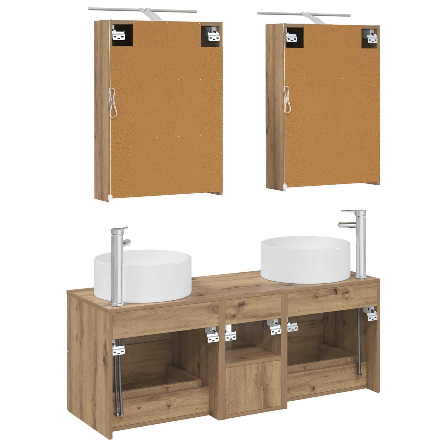 Bathroom Furniture Set 5 pcs Artisan Oak