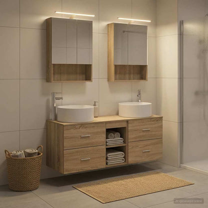 Bathroom Furniture Set 5 pcs Sonoma Oak