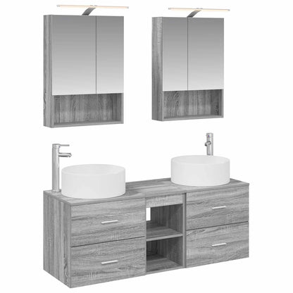 Bathroom Furniture Set 5 pcs Grey Sonoma