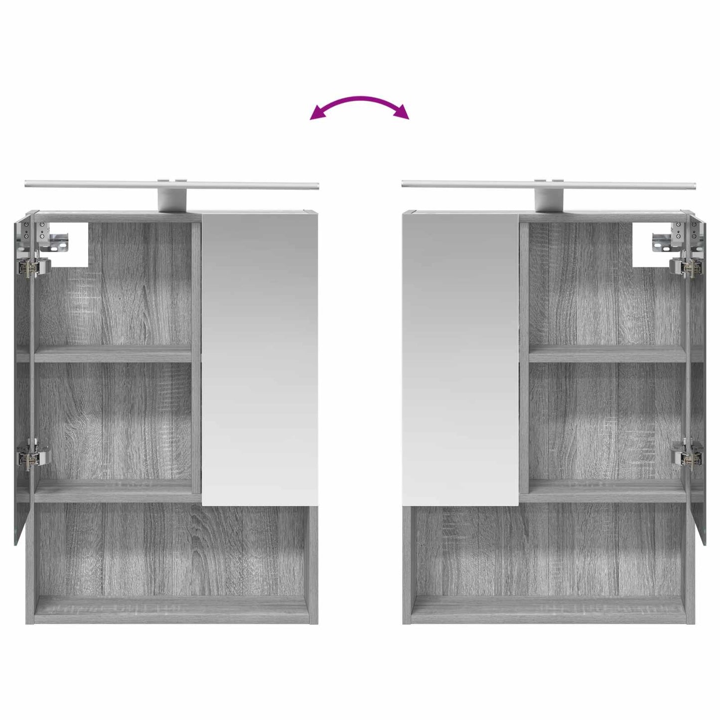 Bathroom Furniture Set 5 pcs Grey Sonoma