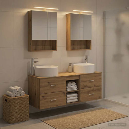 Bathroom Furniture Set 5 pcs Artisan Oak