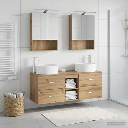 Bathroom Furniture Set 5 pcs Artisan Oak