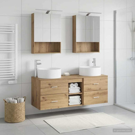 Bathroom Furniture Set 5 pcs Artisan Oak