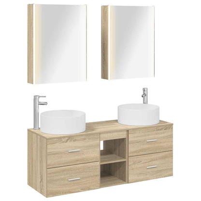 Bathroom Furniture Set 5 pcs Sonoma Oak