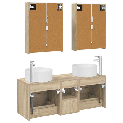 Bathroom Furniture Set 5 pcs Sonoma Oak