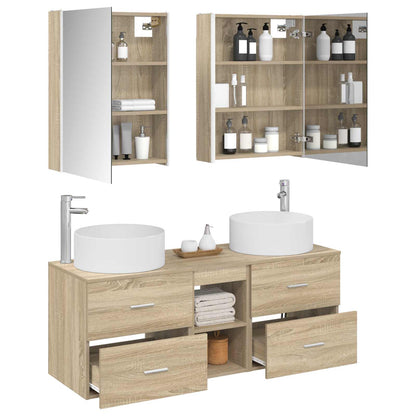 Bathroom Furniture Set 5 pcs Sonoma Oak
