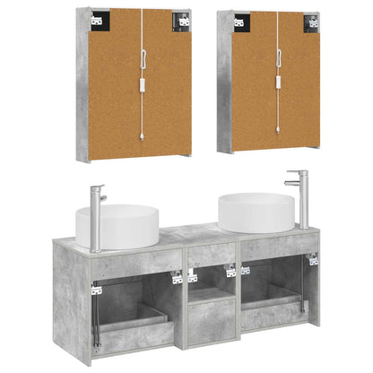 Bathroom Furniture Set 5 pcs Concrete Grey