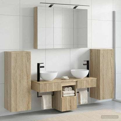 Bathroom Furniture Set 6 pcs Sonoma Oak