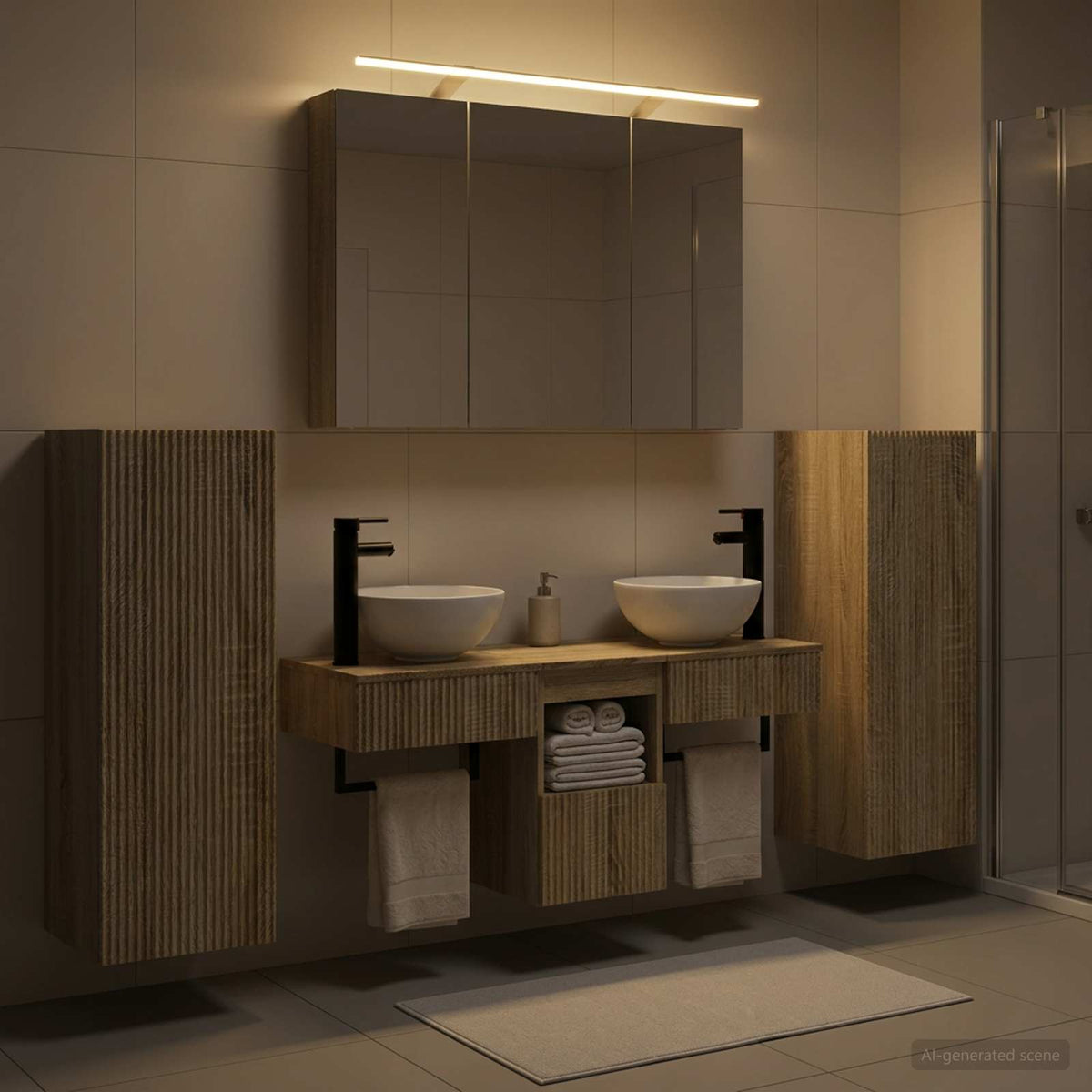 Bathroom Furniture Set 6 pcs Sonoma Oak