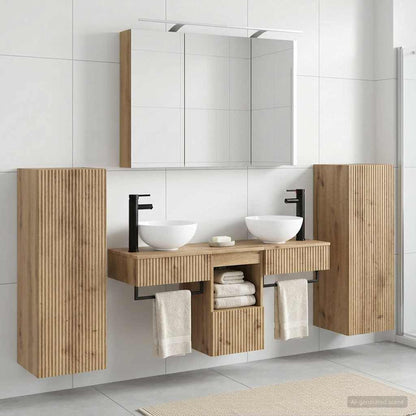 Bathroom Furniture Set 6 pcs Artisan Oak