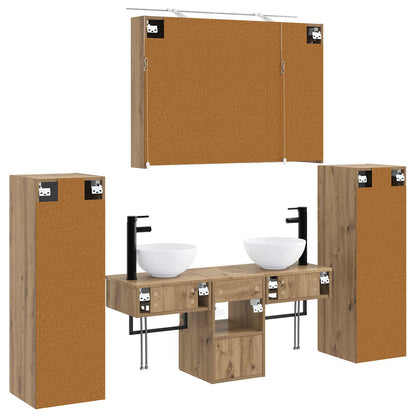 Bathroom Furniture Set 6 pcs Artisan Oak