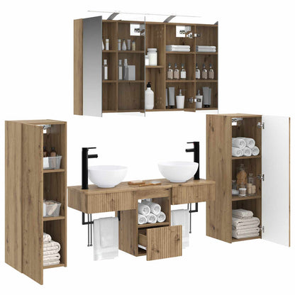 Bathroom Furniture Set 6 pcs Artisan Oak