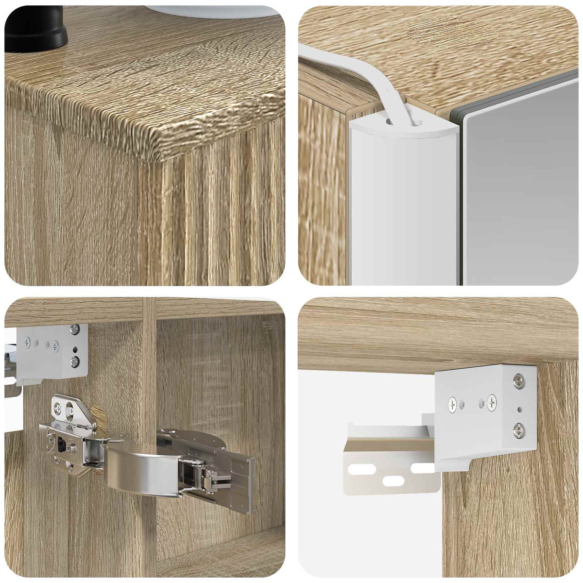 Bathroom Furniture Set 6 pcs Sonoma Oak