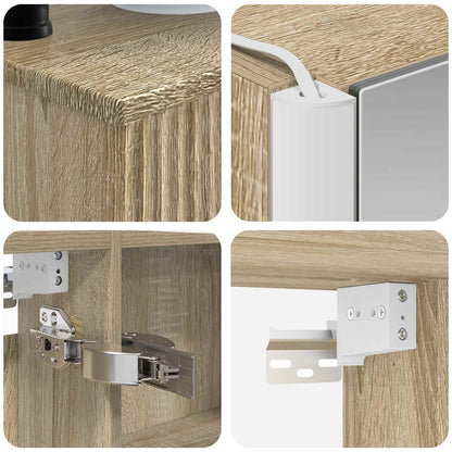 Bathroom Furniture Set 6 pcs Sonoma Oak